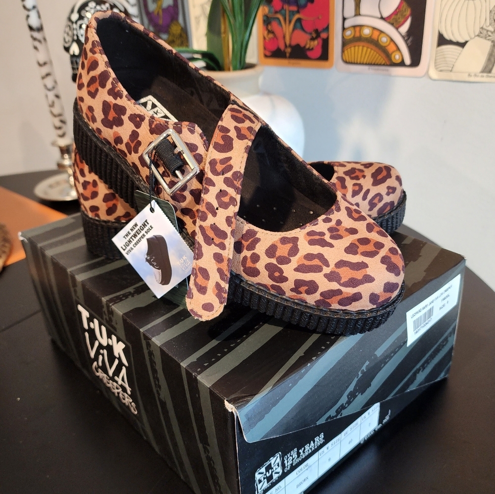 TUK Mary Jane leopard brand new